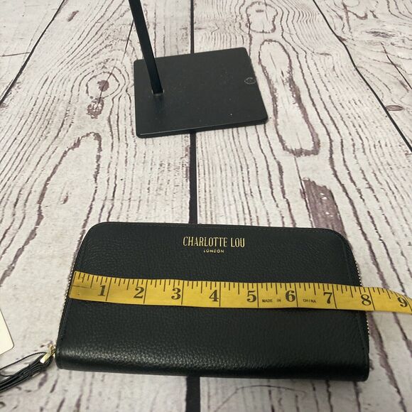 Charlotte Lou London Full Grain Leather Zip‎ Around Rectangle Wallet - Picture 9 of 10